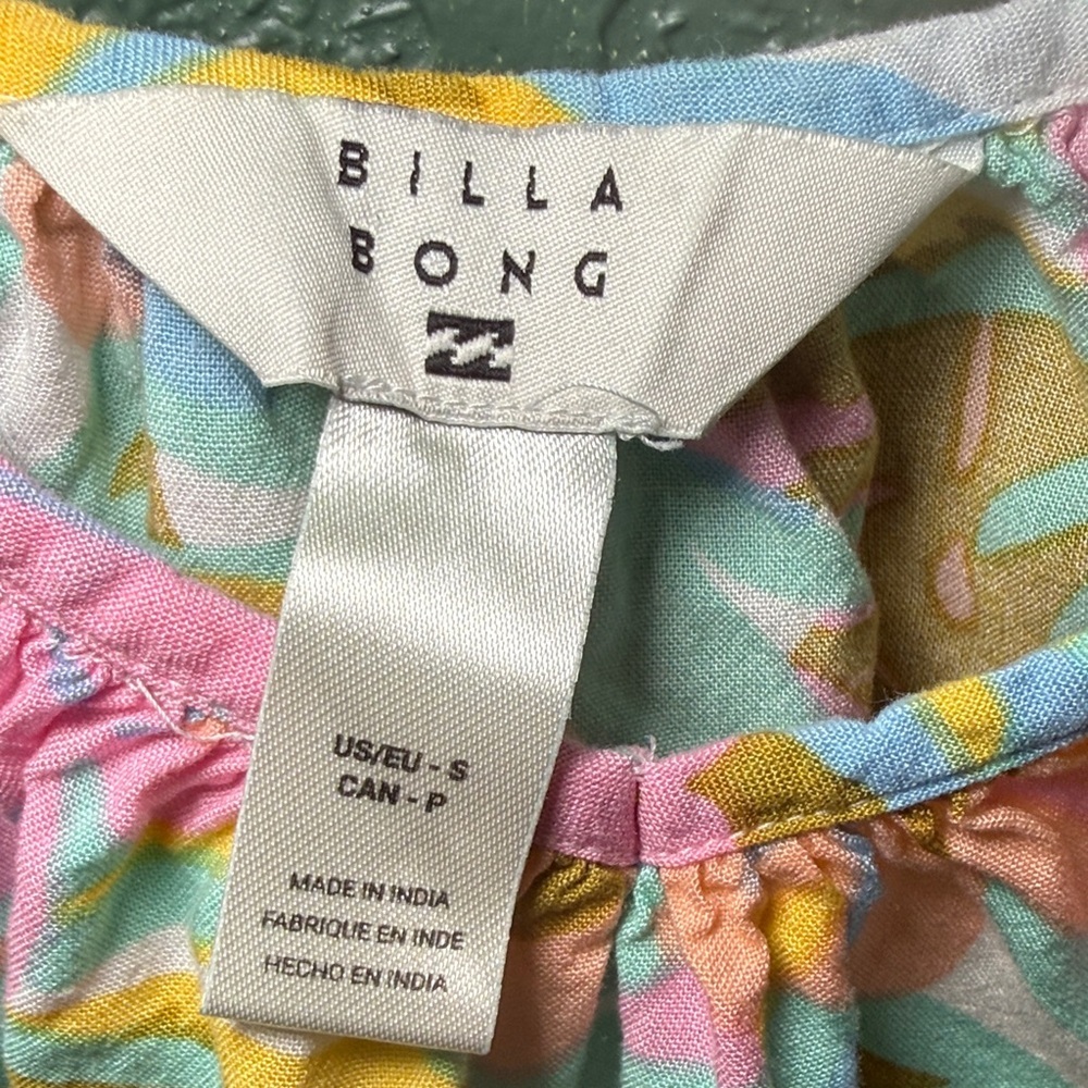Billabong Women's Sunny Daze Floral Tropical Mini Dress Size Small - Picture 7 of 10